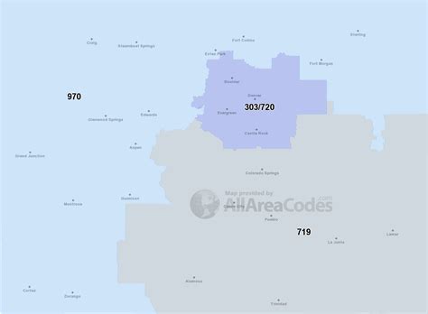 Colorado Area Codes Map List And Phone Lookup