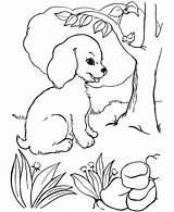Coloring Pages Puppy Girl Print sketch template