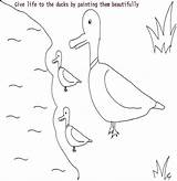 Coloring Duck Kids Ducklings Pdf Open Print  sketch template