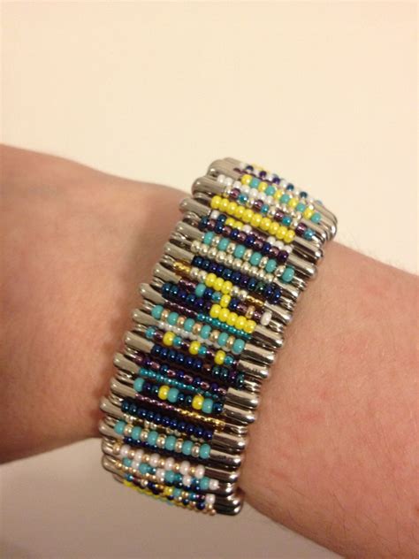 crazy colorful safety pin bracelet jewelry crafts