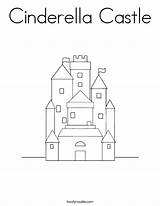 Coloring Castle Cinderella Print Castles Built California Usa Twistynoodle sketch template