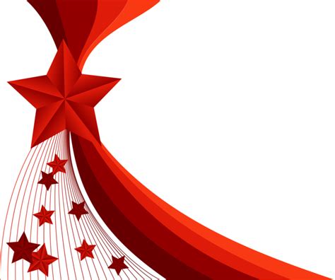 red illustration red star decorative background png