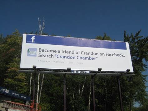 billboard promotes facebook page awesome billboards  outdoor advertising billboardom