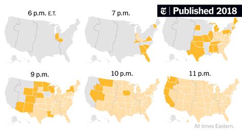 what time do the polls close a state by state look the new york times
