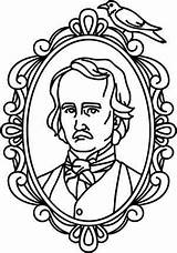 Poe Edgar Allan sketch template