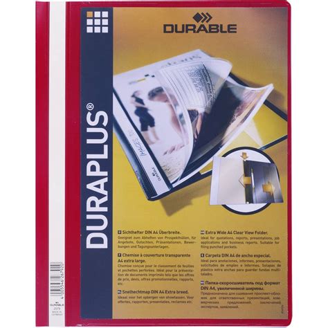 durable folder   red   pcs  conradcom