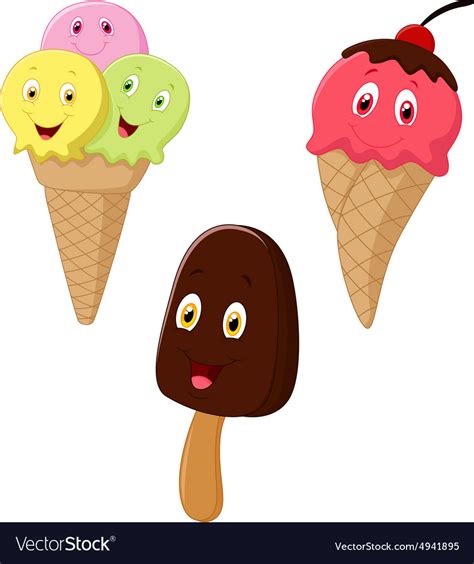 ice cream cartoon royalty  vector image vectorstock
