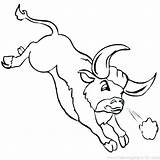 Bull Coloring Pages Bucking Angry Running Printable Riding Color Print Getcolorings Getdrawings Online Clipartmag Drawing Bulls Colorings sketch template