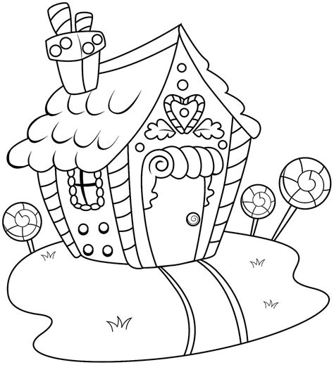 gingerbread house coloring pages printable coloring activity game