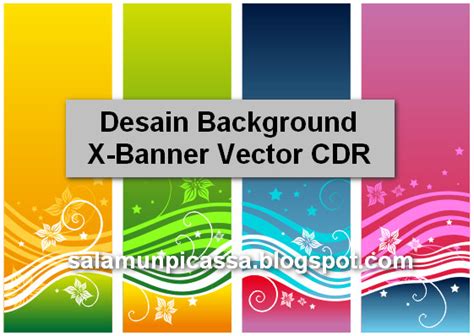 kumpulan desain background  banner format cdr tempatnya
