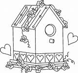 Bird House Coloring Pages sketch template