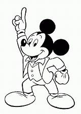 Coloring Print Mickey Mouse sketch template