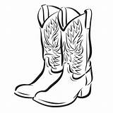 Coloring Cowboy Boot Pages sketch template