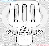 Spatula Mascot Mad Outlined Coloring Clipart Cartoon Vector Thoman Cory sketch template