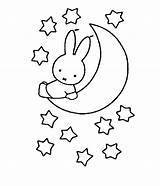 Nijntje Maan Miffy Tekening Kinderkleurplaten Bezoeken Sterren Tekeningen sketch template