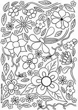 Summer Coloring Flowers Colouring Pages Kids Printable Flower Fun Leone Annabella Betts sketch template