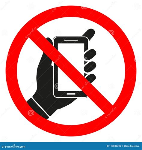 mobile phone sign symbol illustration stock vector illustration  turn prohibited