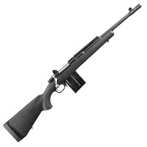 bullseye north ruger gunsite scout bolt action rifle  win  barrel black synthetic