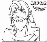 Pages Voltron Coloring Alfor King Printable Kids sketch template