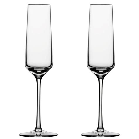 schott zwiesel pure champagne glasses flute set   glassware uk