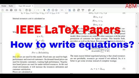 write equations  ieee papers  latex writing writingtips