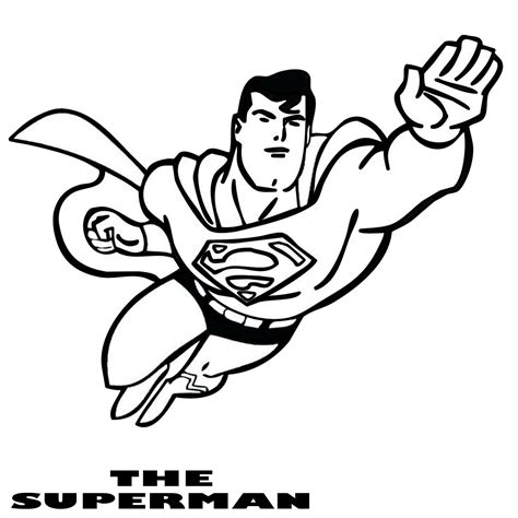 superman drawing superman coloringdrawing page outline vector