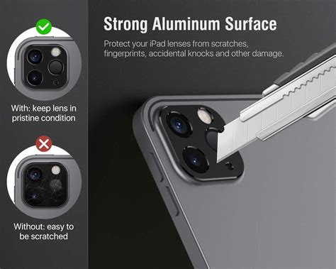 pack aluminum alloy camera lens protector fit ipad pro      ebay