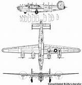 Consolidated Liberator 24j B24j Ferrière Bacheca sketch template