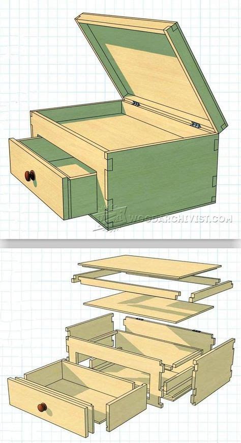 lidded box plans woodworking plans  projects woodarchivistcom woodworking projects