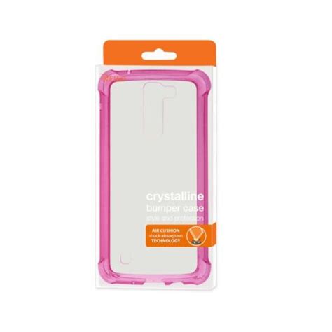 Reiko Lg K7 Clear Bumper Case With Air Cushion Protection In Hot Pink