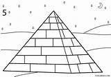 Pyramid Pyramids Egypt Coloring Sketch Cool2bkids Sketchs sketch template