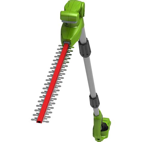 greenworks glrht  cordless long reach hedge trimmer mm hedge trimmers