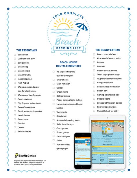 complete beach packing checklist plan  vacation