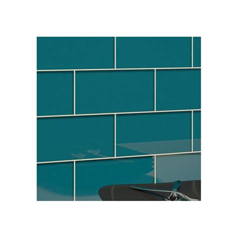 3 X 6 Glass Subway Tile In Dark Teal And Reviews Joss And Main Glass