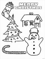 Merry Christmas Pages Coloring Color Holidays Printable Print Coloringpagesonly sketch template