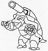 Blastoise Coloring Pages Mega Getcolorings Color sketch template