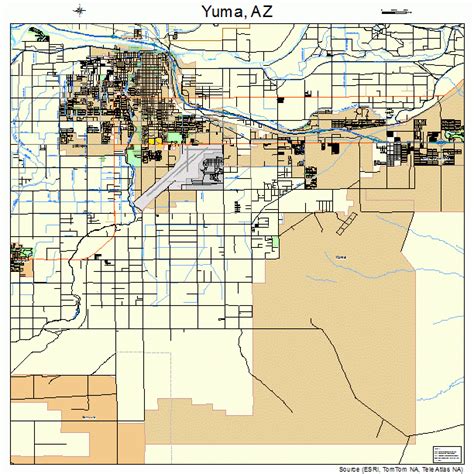 yuma arizona street map