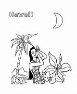 Hawaii Coloring Pages Printables Usa Go State Print Next Back Hi sketch template