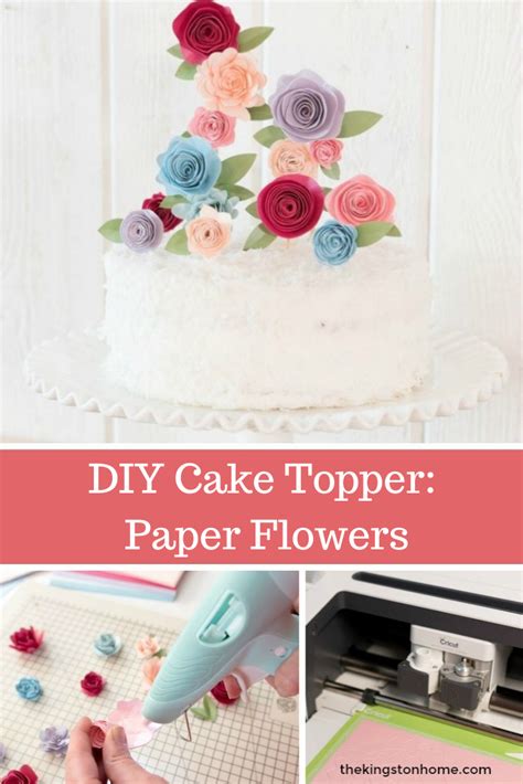 diy cake topper paper flowers  kingston home