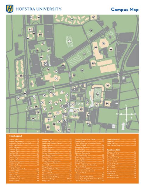 Hofstra University Campus Map Map Vectorcampus Map