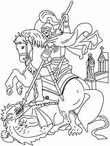 Gheorghe Saint Sfantul Colorat Planse Balaurul Lupta Raphael Tobias Sheets Dragonul Acestuia Oferim sketch template