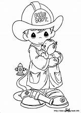 Icolor Firefighter Colorbook Fireman sketch template