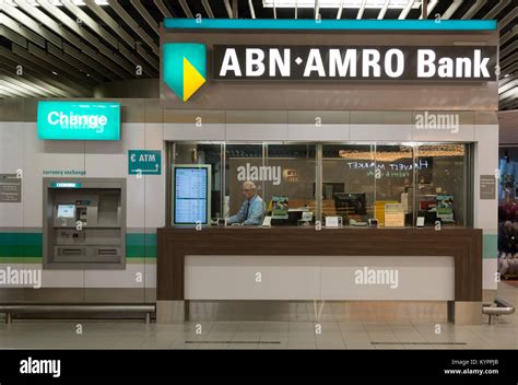 abn amro bank branch schiphol airport terminal amsterdam netherlands europe stock photo alamy