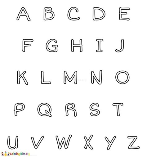 alphabet coloring pages coloringkidsorg
