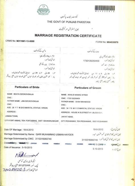 updated nikah nama form urdu pakistanpdf
