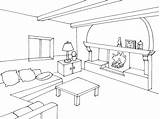 Coloring Room House Living Pages Inside Getcolorings Printable Color Bedrooms sketch template