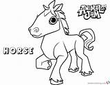 Jam Animal Coloring Pages Horse Printable Adults Kids sketch template