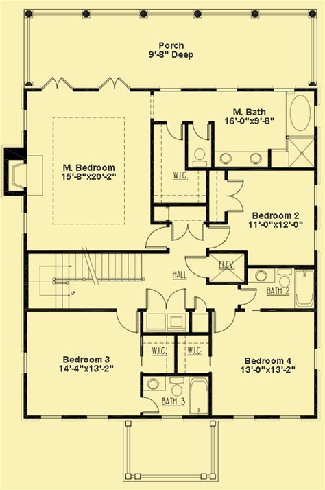 story house plans  bedroom colonial style home