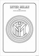 Inter Milan Coloring Logo Pages Soccer Logos Cool Clubs Team Football Club Italian Badge Disegni Ausmalen Ausmalbilder Fc Italy Color sketch template