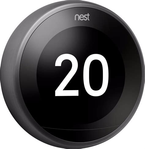 google nest learning thermostat  premium zwart thermostaat nest google